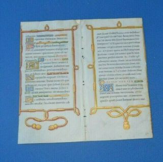 Gorgeous Medieval Illuminated Manuscript Paris 15th C.