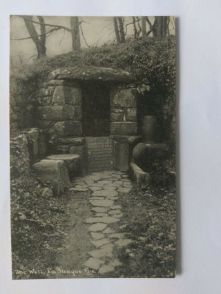 La Hougue Bie Vintage B&w Postcard C1930s The Well