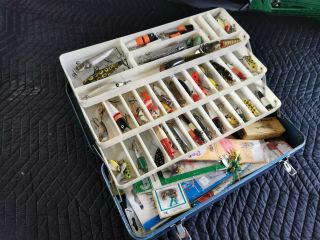 Vintage Fishing Lures And Tackle Box