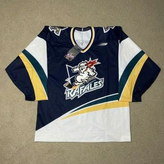 Rare Vintage Quebec Rafales Bauer Pro Hockey Jersey Ihl 48 With Tags 96 - 98