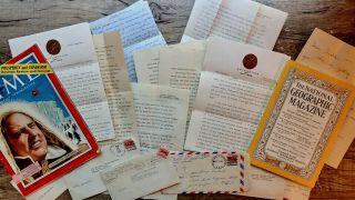 Circa 1956 - 57 Handwritten Letters Operation Deep Freeze Antarctica Rare Content