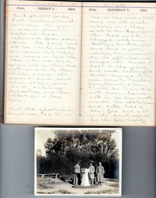 1903 Handwritten Diary Attending Art Institute Chicago Lives At Beaver Lake Wi