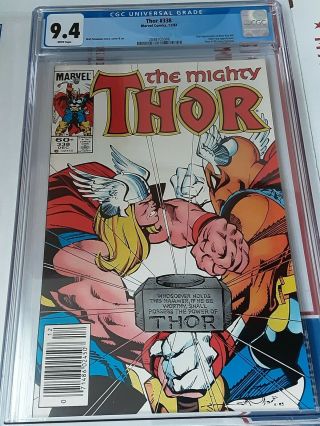Cgc 9.  4 The Mighty Thor 338 Newsstand 2nd Beta Ray Bill 1983 Walt Simonson Art