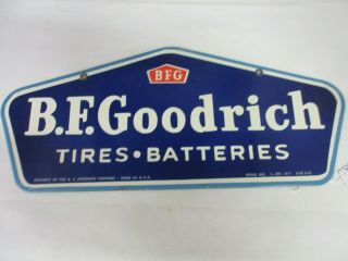 Vintage Advertising Enamel B F Goodrich Tire Battery Sign Garage Shop Sign A - 198