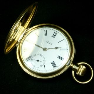 Antique American Waltham Pocket Watch Gold Plated Case Vintage Fob Movement Old