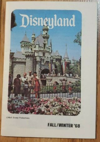 Fall Winter 1968 Disneyland Guide Booklet W Maps Vintage Walt Disney Productions