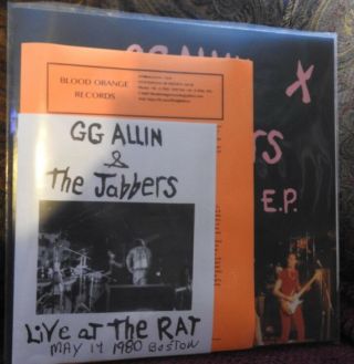 Official Gg Allin & The Jabbers Live At The Rat Boston 5/14/80