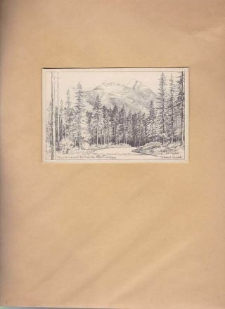 Vintage Mount Arrowsmith Port Alberni B.  C.  Post Card.  By Edward Goodhall