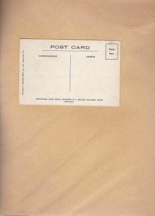 VINTAGE MOUNT ARROWSMITH PORT ALBERNI B.  C.  POST CARD.  BY EDWARD GOODHALL 2