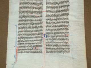 RARE 13th Century Vellum Medieval Manuscript Bible Leaf,  c.  1260 2