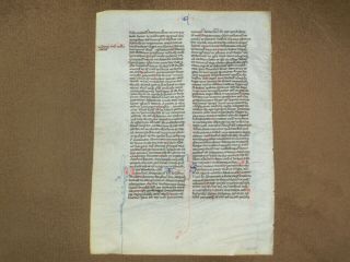 RARE 13th Century Vellum Medieval Manuscript Bible Leaf,  c.  1260 3