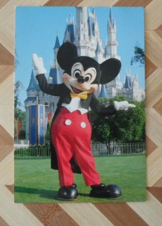 3 Vintage Walt Disney Postcards Welcome,  Time Travelers,  Host Of The Kingdom