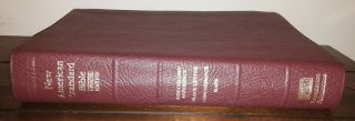Vintage 1995 American Standard Bible Reference Edition Nasb Red Leather