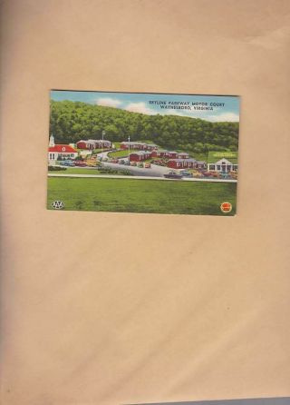 Vintage Skyline Parkway Motor Court Motel Postcard Va