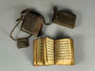 201131 - Ethiopian Handwritten Coptic Kitab Or Bible In Leather Bag - Ethiopia