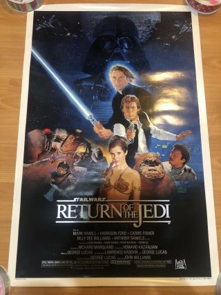 Star Wars Return Of The Jedi Original Vintage Movie Poster 1983