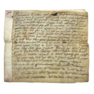 1762 European Paper Handwritten Manuscript - Legal Document Contract Old Rare