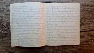 Circa 1870 Handwritten Diary Young Woman Lives At An Inn Hires Irish Labor 48pp