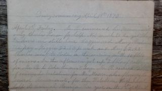 CIRCA 1870 HANDWRITTEN DIARY YOUNG WOMAN LIVES AT AN INN HIRES IRISH LABOR 48pp 3