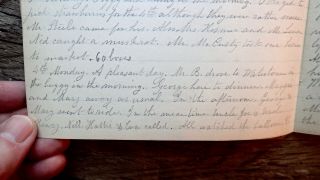 CIRCA 1870 HANDWRITTEN DIARY YOUNG WOMAN LIVES AT AN INN HIRES IRISH LABOR 48pp 5