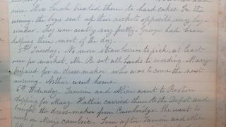 CIRCA 1870 HANDWRITTEN DIARY YOUNG WOMAN LIVES AT AN INN HIRES IRISH LABOR 48pp 6