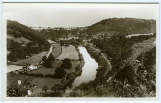 Vintage Harris Stationers Lydney Postcard The Wye From Staunton Unposted