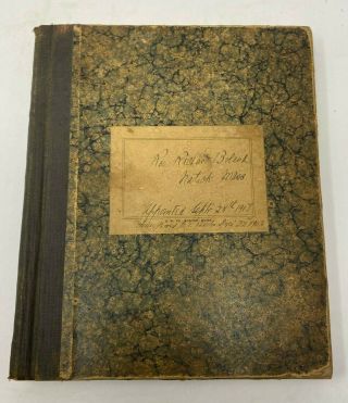 1907 hand written notebook on Dr Johnson by Rev Richard Boland Natick MA 2