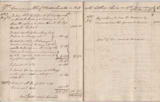 1817 - 19 Maine Account Book For Building The Old Canada Road - Bingham Purchase