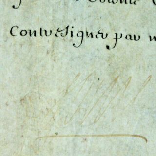 1707 King Louis Xiv Autograph Signed Manuscript Parchment Military Order Origina