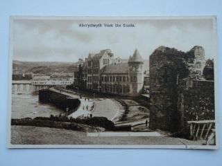 Dennis Vintage B&w Pc Aberystwyth From The Castle.  Cardiganshire.  Posted 1930 