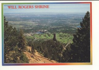 Vintage Postcard Will Rogers Shrine Cheyenne Mountain Colorado Springs Co Colora