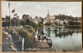 Ross (ross On Wye) From The Boat House Vintage Frith Postcard 67693a