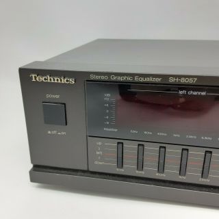 Vintage Technics Sh - 8057 7 Band Stereo Graphic Equalizer Eq &