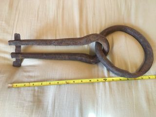 Vintage Antique Blacksmith Forged Ox Oxen Yolk Harness Plow Center Ring