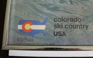 Hal Shelton Colorado Ski Country Topical Map 29 
