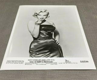 Vintage 8x10 Movie Photo Still Marilyn Monroe How To Marry A Millionaire