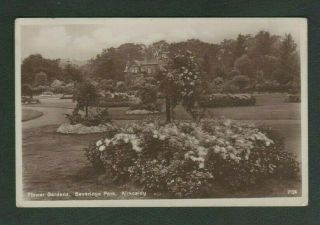 Vintage Postcard,  Flower Gardens,  Beveridge Park,  Kirkcaldy
