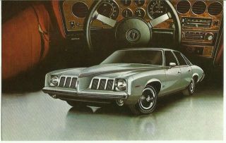 1973 Pontiac Grand Am 4 - Door Colonnade Hardtop Vintage Dealer Ad Promo Postcard