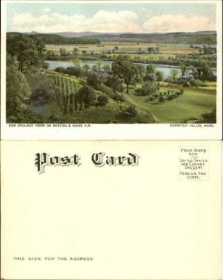 Deerfield Valley Massachusetts Ma Boston - Maine Railroad Vintage Postcard