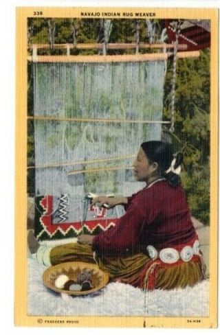 Native American " Navajo Indian Rug Weaver - Frasher 
