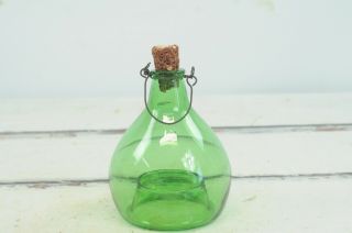 Antique/vintage Green Glass Fly Bee Bug Catcher From Romania Corn Cobb Stopper 6