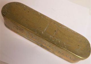 Good 18th Or Early 19th Century Brass Dutch Engraved Snuff Box