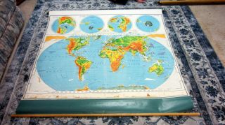 Vintage School Roll Up Wall Map