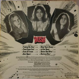 Rush ' Self - Titled ' first album,  on vinyl LP,  1974,  Mercury 2