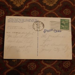 Vintage Postcard Boardwalk,  Chalfonte,  And Haddon Hall,  Atlantic City,  N.  J. 2