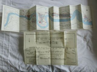 Port Of London Authority Plan Of The Docks River Thames 2 Vintage Maps