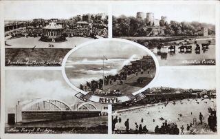 Rhyl - Multi View Vintage Postcard - Hutson Brothers
