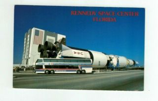 Vintage Space Post Card - Saturn V Rocket On Display At Ksc