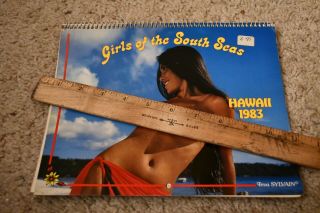 1983 Girls Of The South Seas Hawaii Calendar Sexy Vintage Island Ladies Women