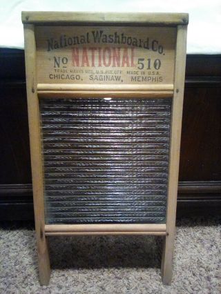 Vintage Glass Atlantic National Washboard Co.  510